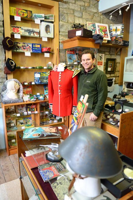UNUSUAL SHOP: Chris Horner in his new shop Ranters’ Yard, on the Bank, in Barnard Castle