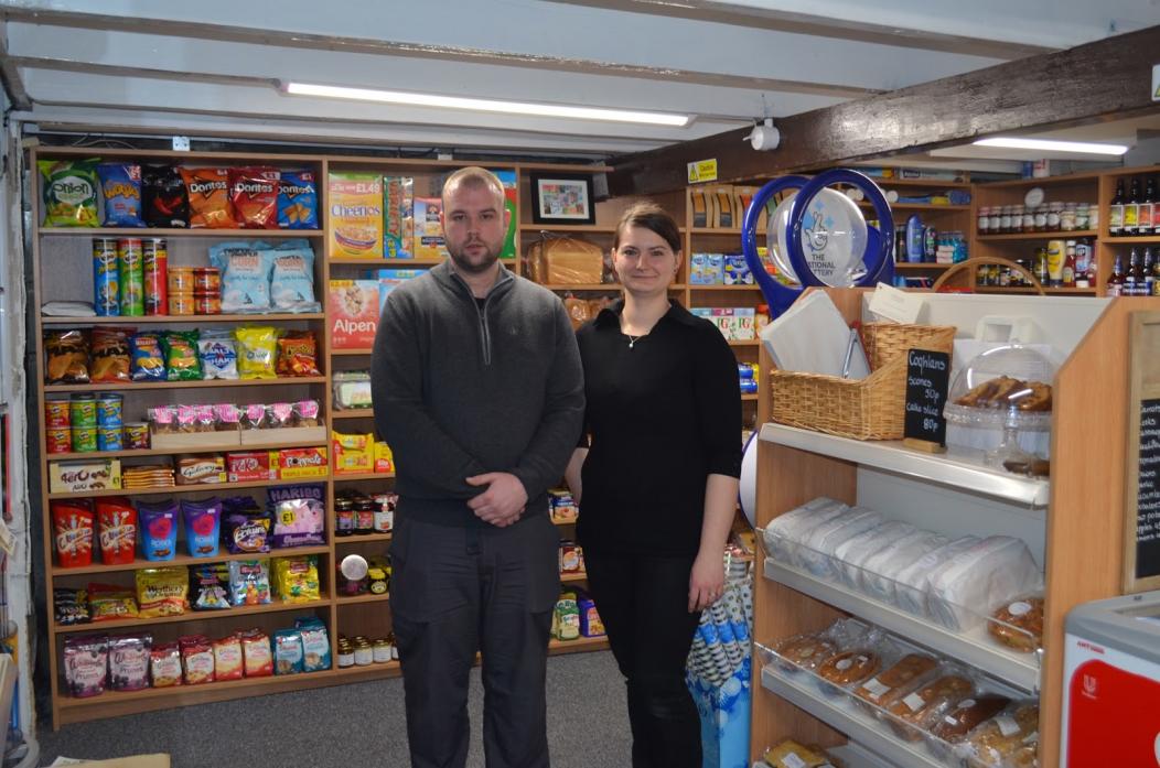 SHOP PLANS: Adam and Karolina Altson have submitted a change of use application to Durham County Council. Villagers are considering a buyout of the shop but they may instead open a community shop in the Methodist chapel                     TM pic