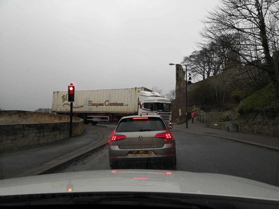 CAUGHT ON CAMERA: A resident snapped this HGV crossing the County Bridge, which has a 7.5 ton weight limit