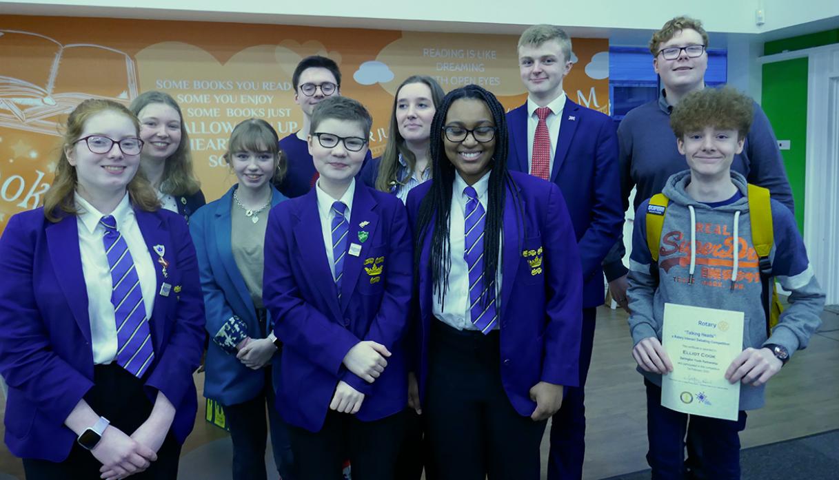 POINTS OF VIEW: The young competitors who took part in the Rotary debating competition