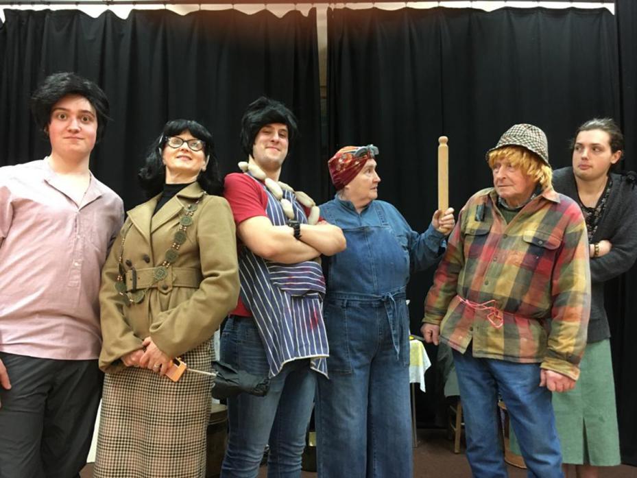 MURDER MYSTERY: Members of the cast for Teesdale Players’ latest show Who Killed the Farmer