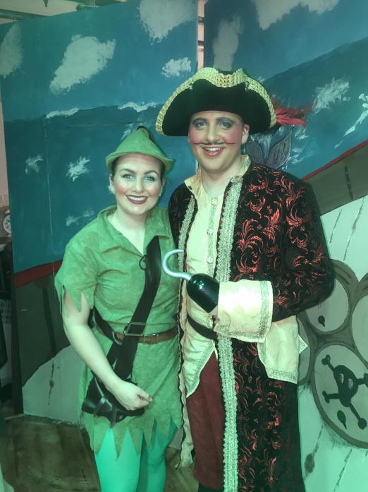 co-directors Rebecca Blenkiron and Adam Wallis, who took the roles of Peter Pan and Captain Hook