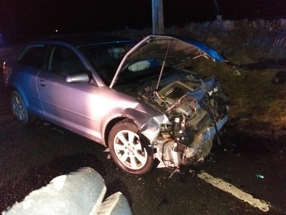 LUCKY ESCAPE: Terry Robinson, from Crook, was involved in one of the recent accidents at Kinninvie crossroads