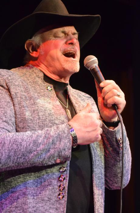 THE VOICE: Richard Payne, known as Dixon J Scott on stage during a fundraising concert at The Witham last year