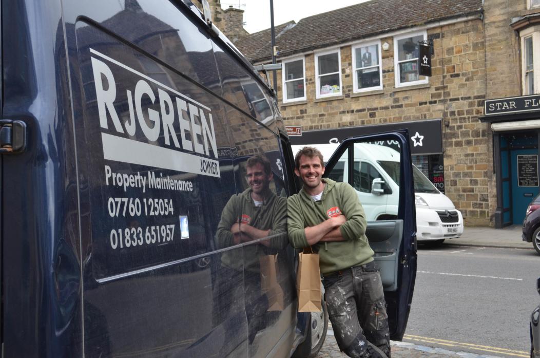 STILL WORKING: Joiner Richard Green is managing to adapt his environment to keep working