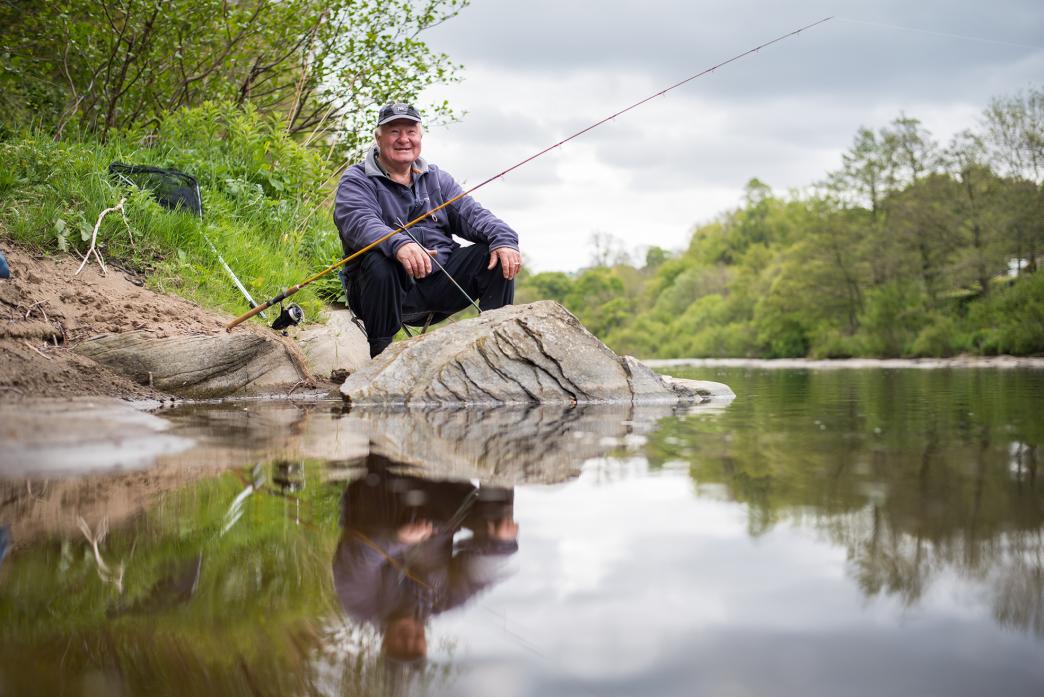 TIGHT LINES: Barnard Castle Angling Club member Robert Calvert, from Bishop Auckland, was delighted to be back on the river. “I’ve missed it. There are lots of good fish – I have seen them jumping,” he said