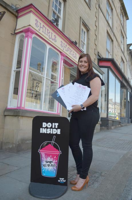 BACK IN BUSINESS: Lisa Lapham has reopened Shirl’s Shakes, on The Bank, in Barnard Castle