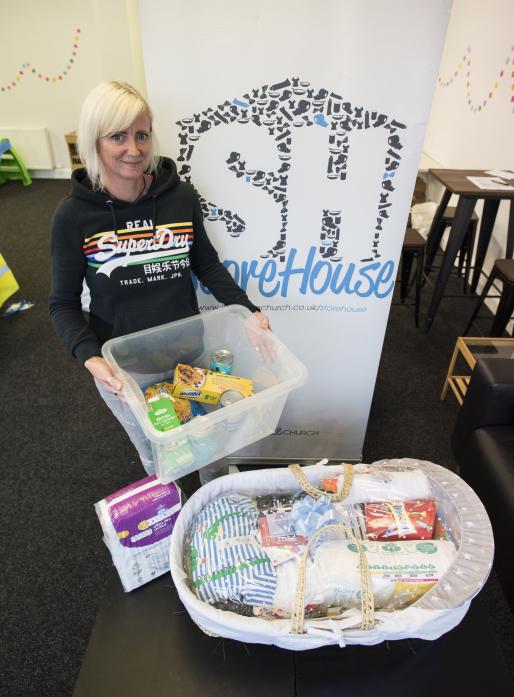HELPING HAND: Vanessa Husband, from the Influence Church, in Barnard Castle, is asking for more foodbank donations. The church also has a number of other schemes to help people in need such as Baby Bundles for new parents