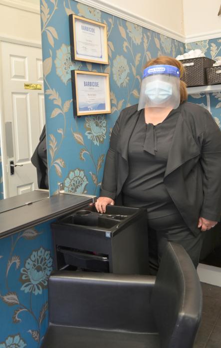 BACK IN BUSINESS: Hairdresser Nic Gaskin has made her salon “Covid secure” and has even brought in disposal towels and gowns