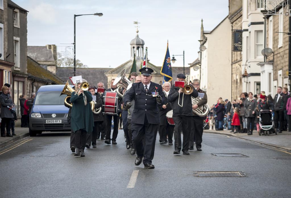 ON PARADE: The Remembrance Day procession from St Mary’s Church to the grounds of The Bowes Museum last year. Town councillors are continuing to plan for this and other major events despite the Covid-19 alert