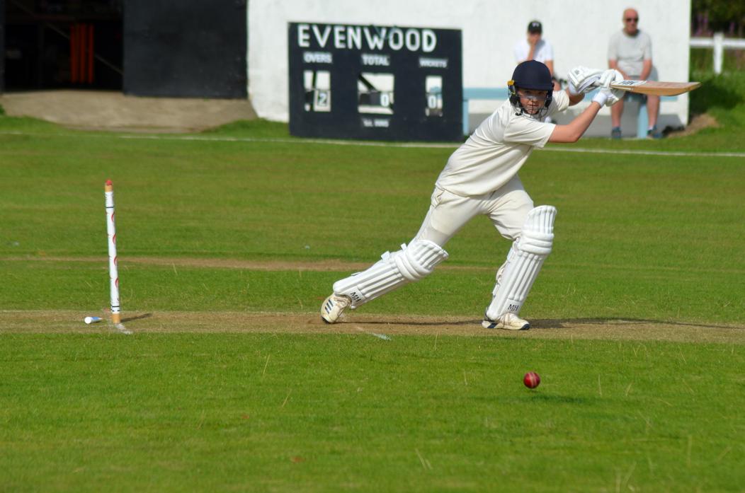 RUN FEST: Morgan Teesdale in action for Evenwood II team against Hunwick, who ran out winners after posting an impressive 249-5