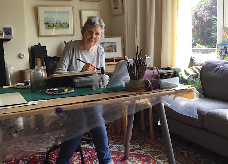 PICTURE PERFECT: Ann Whitfield at home in her studio