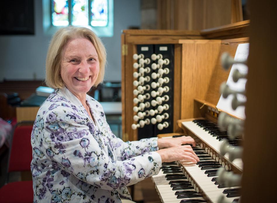 MUSIC ACCOLADE: Annette Butters on the organ in St Mary's, Barnard Castle