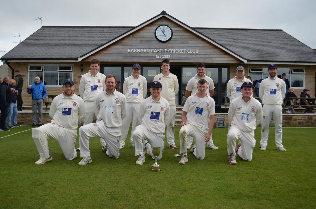SILVER LINING: Barnard Castle 2nd XI lifted the Readman Cup after victory against Marton on Sunday