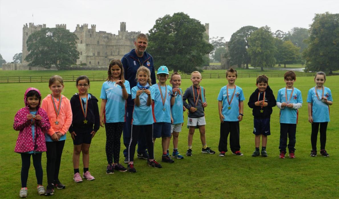 SUPER STARS: Raby Castle CC’s All Stars activator Steve Caygill is pictured with some of the young players who completed the junior training scheme this season and received their medals