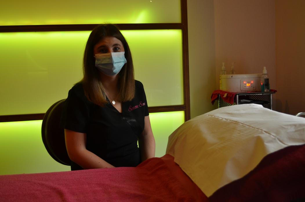 TREATMENTS: Becky Fell from Serene Spa is hoping her business will survive                            TM pic