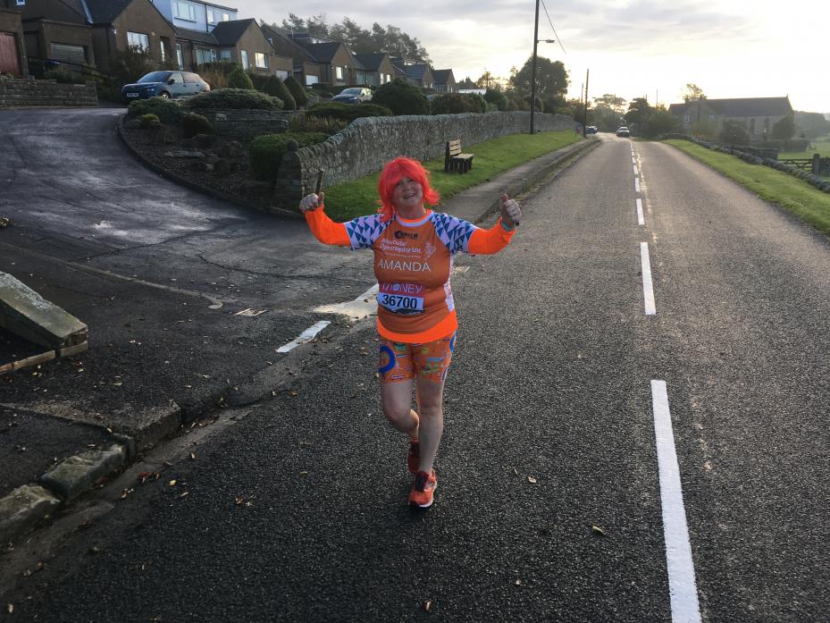 VIRTUAL MARATHON: Team Orange member Amanda Pettitt walked 26.2 miles in support of Muscular Dystrophy UK