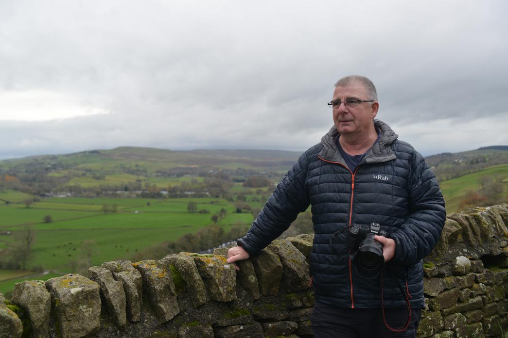 ON SCENE: Weather photographer David Forster at Whistle Crag, one of his favourite Teesdale views
