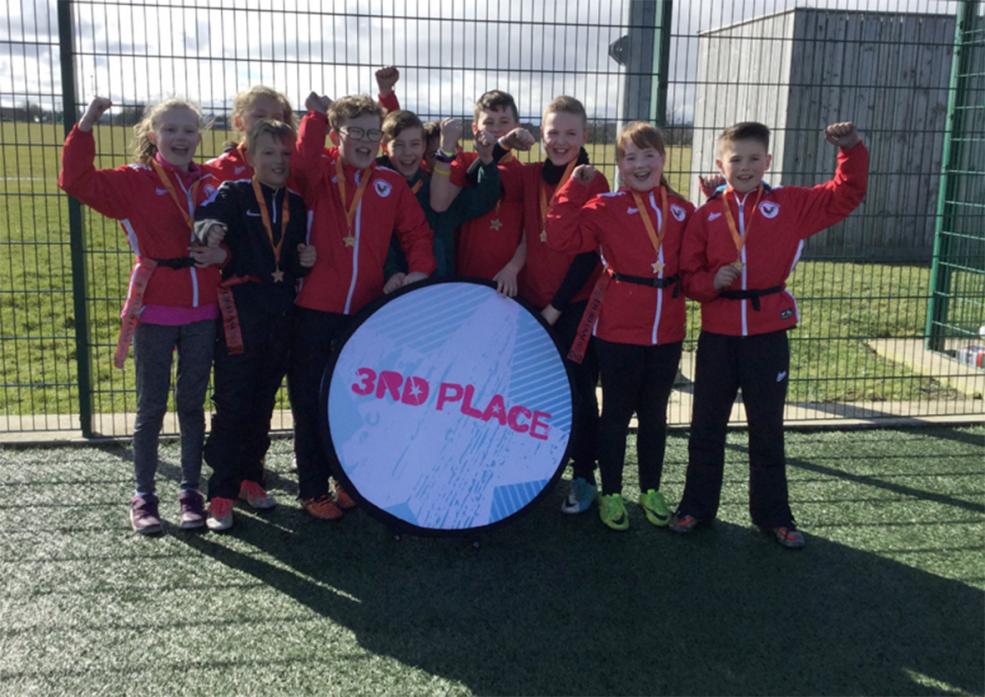 TOP TEAM: The Cockfield Primary School tag rugby team, which came third in the county
