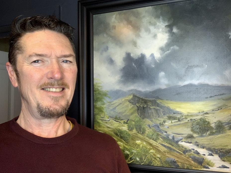 LOOKING TO THE HEAVENS: Tim Baitson says he loves painting a good sky
