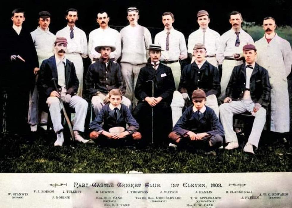 PLAYERS OF THE PAST: The Raby Castle CC team from 1903. Club secretary Stephen Caygill is seeking help with researching Raby Castle CC’s history