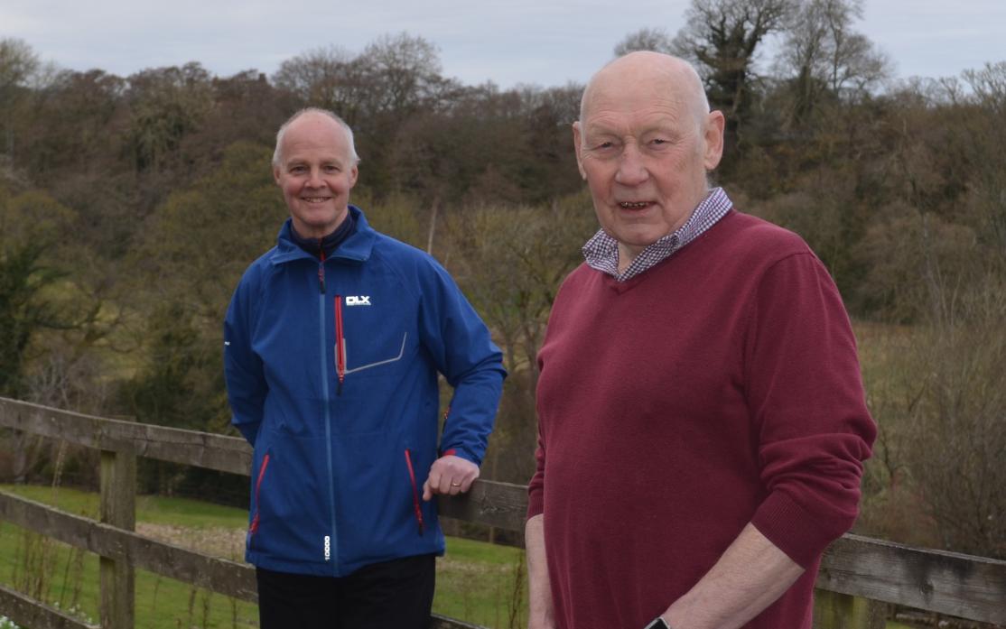 HANDING OVER: Gordon Thompson, left, is taking over as chairman of the Association of Teesdale Day Clubs from Peter Wood