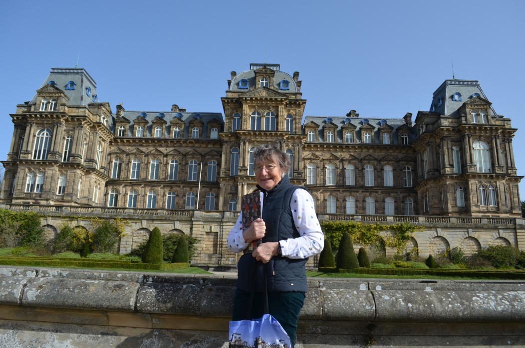 GUIDING LIGHT: Millie Stoney is one of a dozen volunteer guides hosting outdoor tours of The Bowes Museum ahead of its planned reopening to visitors in May