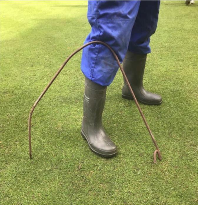 MINDLESS: Metal rods have been used to damage the bowling green in the grounds of The Bowes Museum