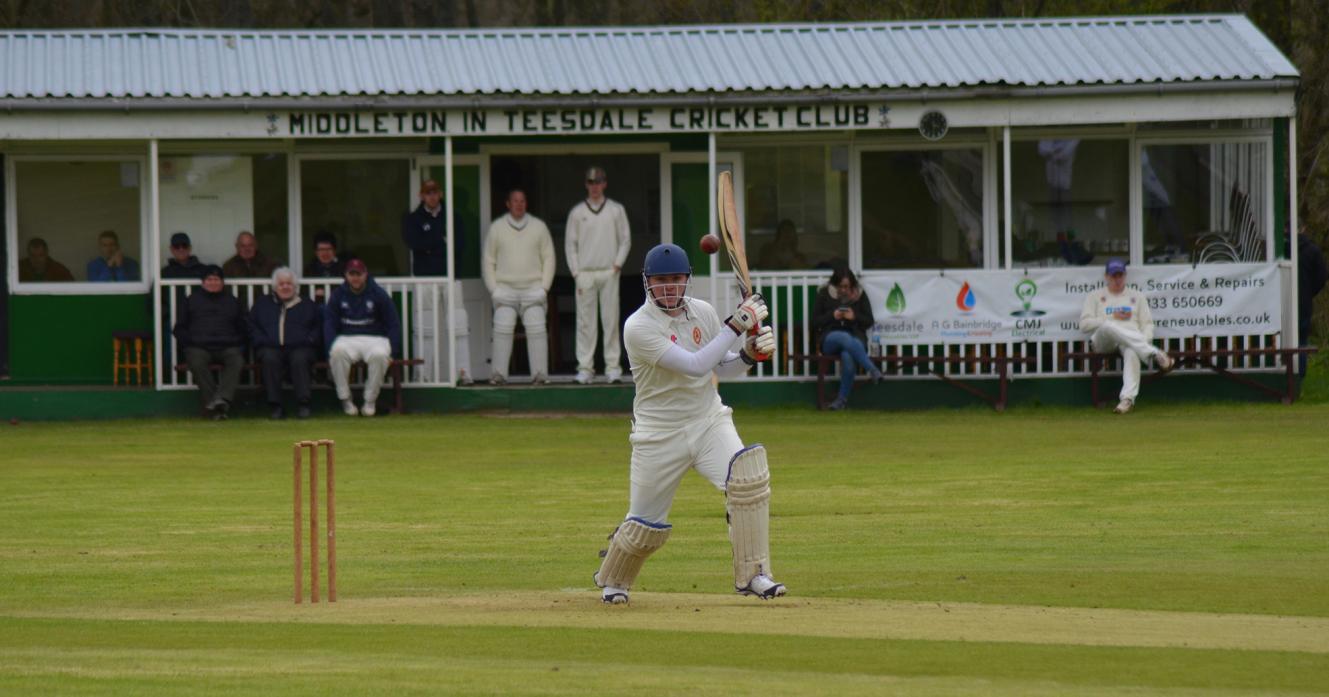 IN THE RUNS: Barningham batsman Gary Walker on his way to a well made 75
