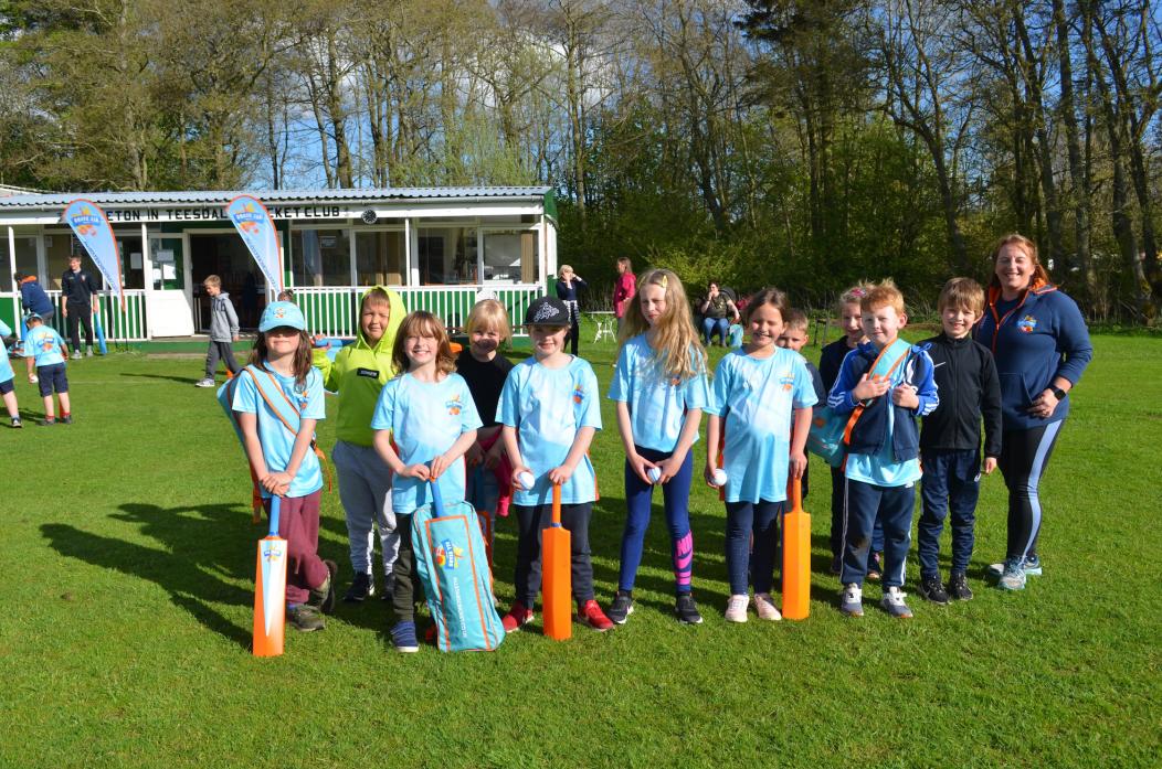HOWZATT FOR A FUN NIGHT? Denise Hutchinson, from Middleton-in-Teesdale CC, with some of the 2021 All Stars cohort