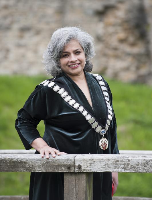NEW MAYOR: Cllr Rima Chatterjee has been overwhelmed by the number of messages since she became mayor of Barnard Castle last week. But the appointment is tinged with huge sadness after her father, Shauri, died from Covid in India