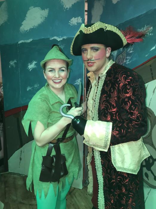PANT TIME (Oh, yes it is): Rebecca Blenkiron and Adam Wallis, who co-directed Peter Pan, the 21st Dalton Amateur Dramatic Society panto