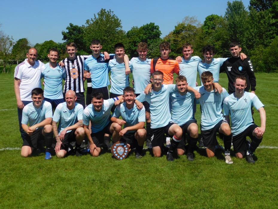 CUP DOUBLE: Staindrop Wheatsheaf FC celebrate after winning the Allan Rusk Shield