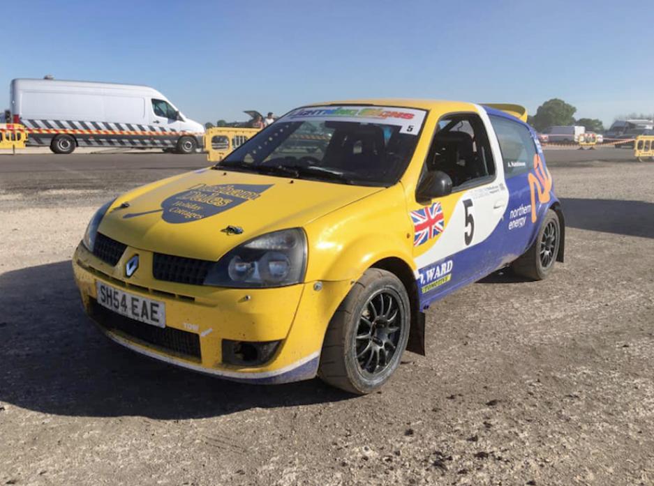 BACK IN ACTION: The Renault Clio of Alistair Hutchinson and St John Dykes
