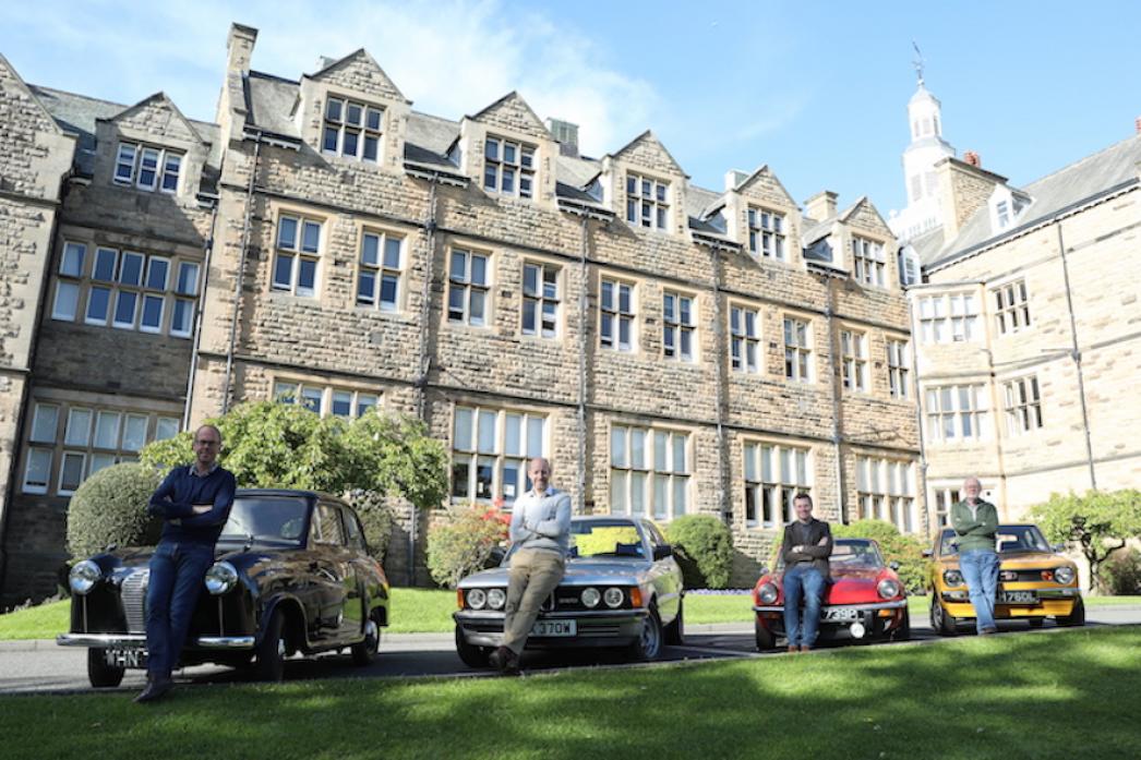 ALL ROADS LEAD TO BARNEY: Motoring enthusiasts Jonathan Privett, Alan Beaty, Jonathan Wallis and Colin Graham have organised their own classic and retro car show