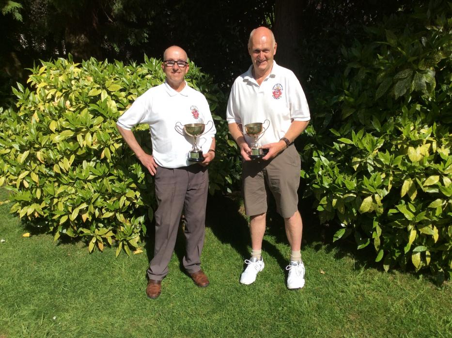 WELL PLAYED: John Walker, right, defeated Michael Littlefair in the final of the Farrer Singles