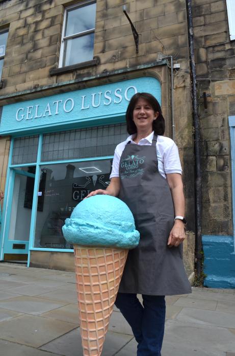 TASTY TREAT: Sue Oates, together with partner Geoff Rider, has launched Gelato Lusso in Barnard Castle town centre
