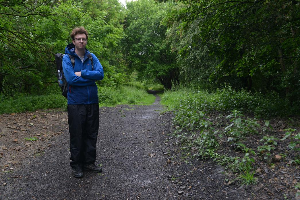 WILDLIFE FEARS: Cameron Sharp worries that work to upgrade a railway path from The Hub in Barnard Castle to Dent Gate Lane to a bridleway is damaging habitat for rare bird species