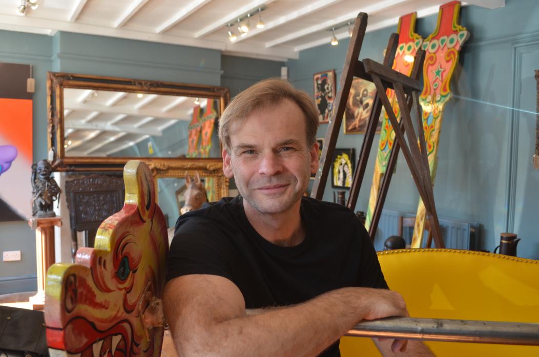NEW VENTURE: Artist Paul Helliwell is delighted with the response since opening Antiques Affair