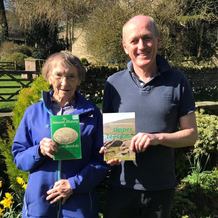 DALE LIFE: Authors Dr Margaret Bradshaw and Prof David Evans with the first and most recent edition of The Natural History of Upper Teesdale