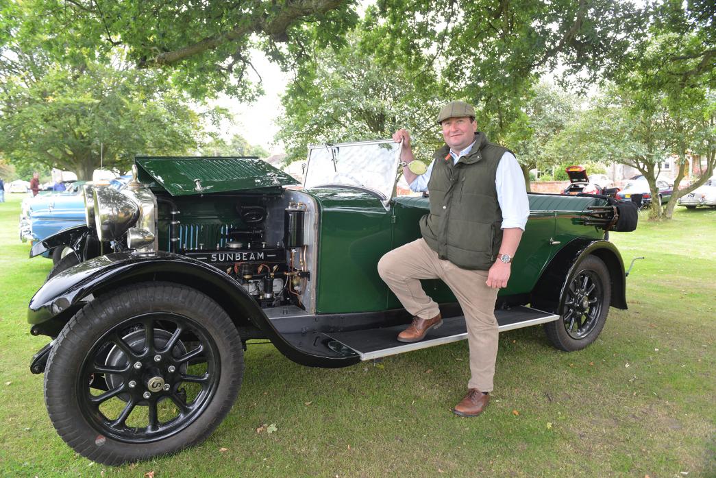 Robin Wills with the 1922 Sunbeam that he completely restored in about 18 months after buying it as a wreck