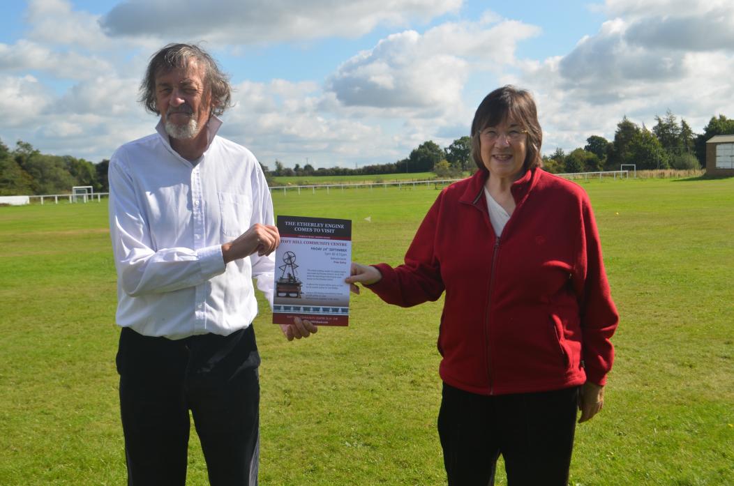 STEAMING AHEAD: John Raw from the Etherley Incline Group with Jackie Fielding from the Friends of the Stockton and Darlington Railway in front of the incline