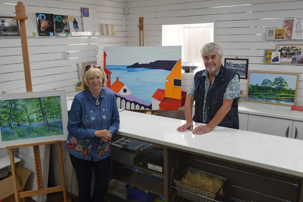 IN THE PICTURE: Anita Haire and Andy Snelgrove in the new art centre that has been established in Gainford TM pic