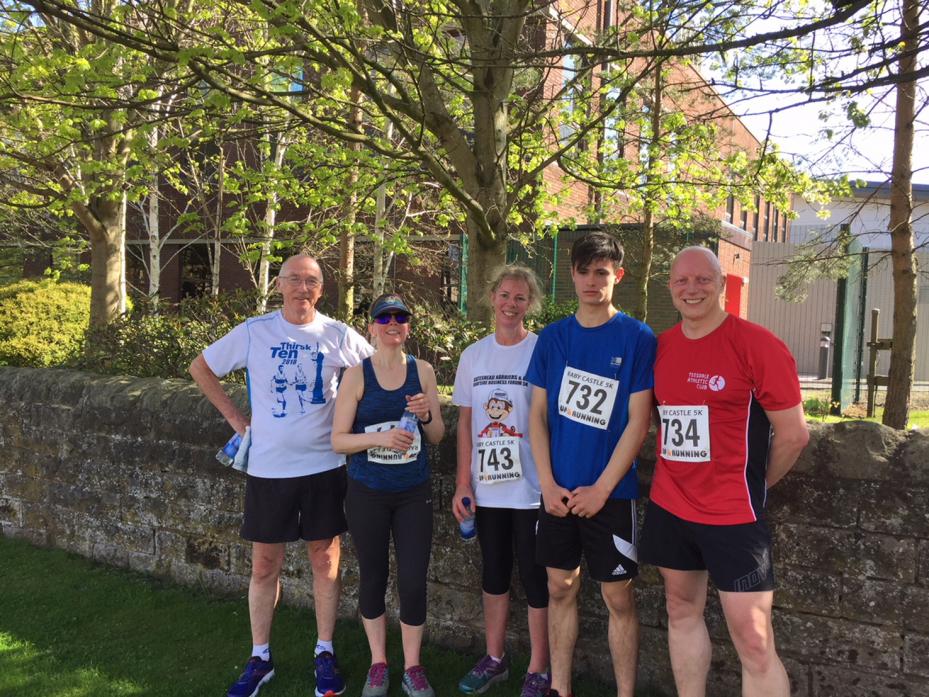 TRIAL RUN: The five members of Teesdale AC who took part in the inaugural time trial run