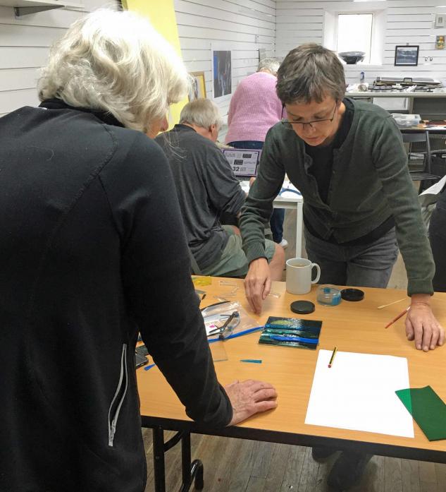WORKSHOP: Sue Woodhouse in action last month