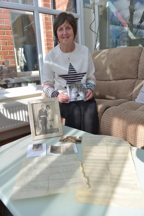 WAR ROMANCE: Val Gatenby with her father’s music sheets that were discovered in an attic