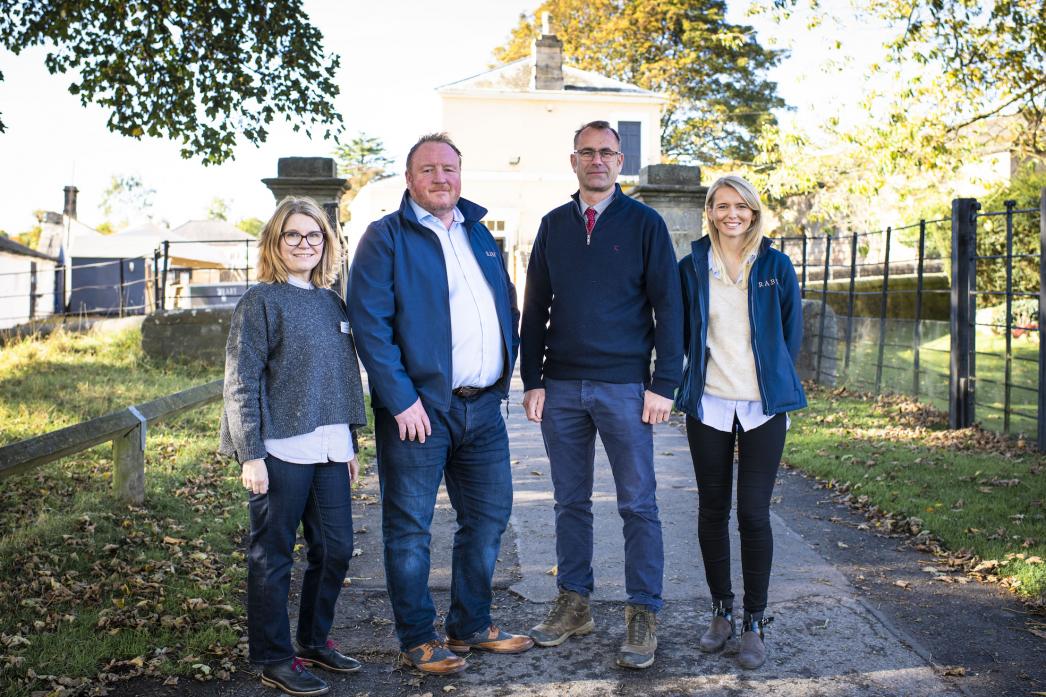 WELCOME ABOARD: Philip Vickers, second from the right, has been appointed farm manager at Raby Estates. He is pictured with other new recruits Lisa Wilkinson, Simon Hills, and Joanne Swinbank