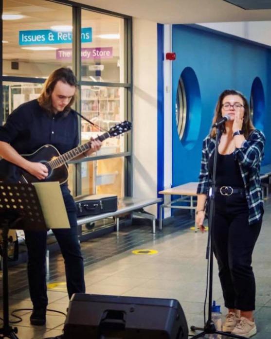 HEADLINE ACT: The Little Big Acoustic Duo – Rebecca-Anna Hosey and Peter Lawson will headline their first gig at Middleton-in-Teesdale’s Sports and Social Club