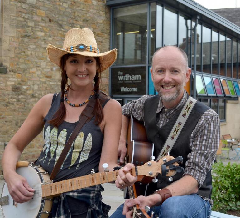SUMMER SESSIONS: Steamtown – Elli Brodie and Jeff Whiley – performed at the summer busking sessions at The Witham which were hugely popular and raised £1,000 for the centre