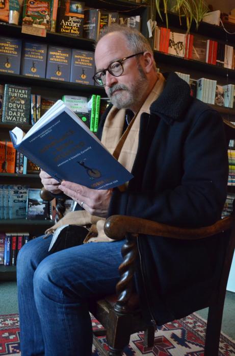 A GOOD READ: Comedian Robin Ince at McNab’s bookshop, in Barnard Castle